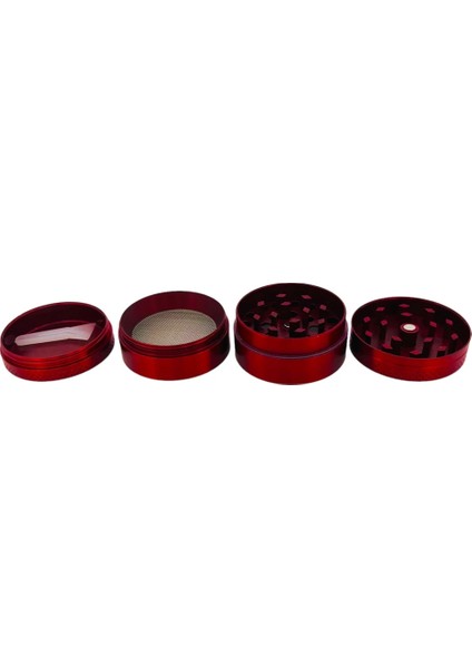 4 Katlı Kırmızı Grinder Baharat Öğütücü Parçalayıcı 50MM fiyatları