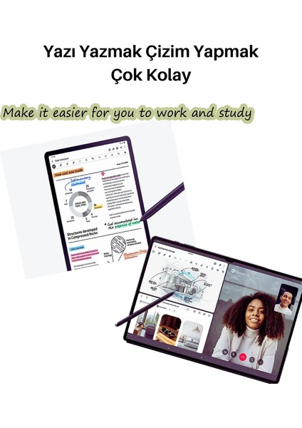 Galaxy Tab S6 Lite P610 Uyumlu Avuç Içi Algılamayan Dokunmatik Stylus Kalem modelleri