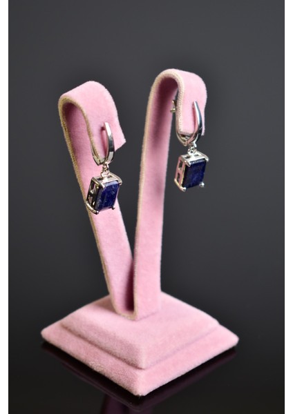 Safir Doğal Taş 925 Ayar Küpe fiyatları