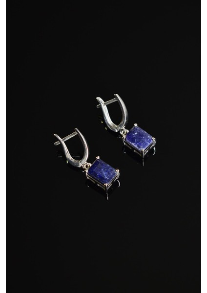 Safir Doğal Taş 925 Ayar Küpe indirimleri