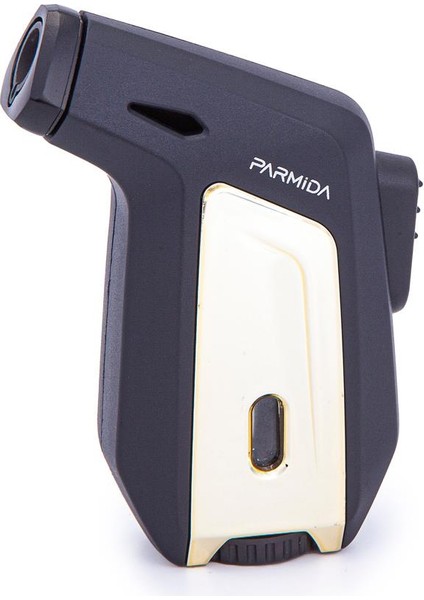 Tek Torch Pürmüz Mat Siyah-Gold Masa Tipi Puro Çakmağı