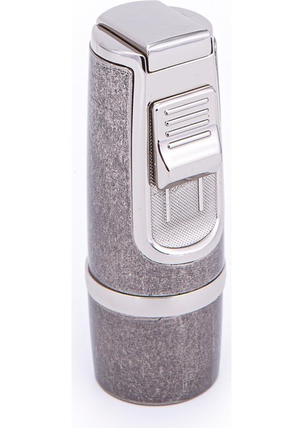 3 Torch Pürmüz Fırçalı Gunmetal Metal Puro Çakmağı