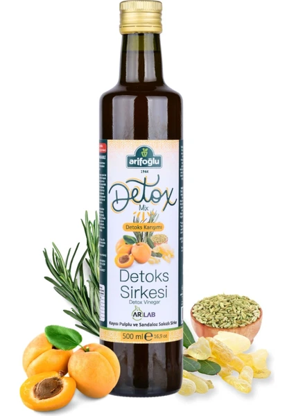 Detoks Sirkesi Kayısı Pulplu ve Sandaloz Sakızlı Sirke 500ML Içilebilir. Detox Vinegar