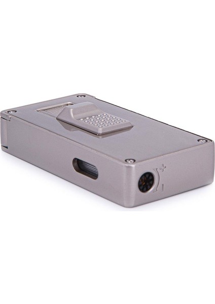 Çift Torch Pürmüz Fırçalı Gümüş Metal Puro Çakmağı fırsatları