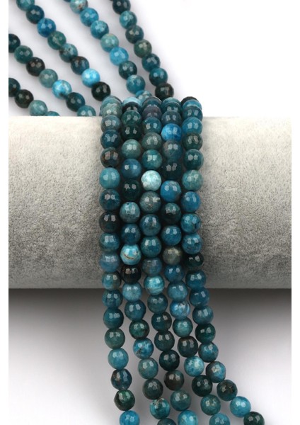 Apatit Doğal Taş Dizi 8 mm Fasetli Küre Kesim