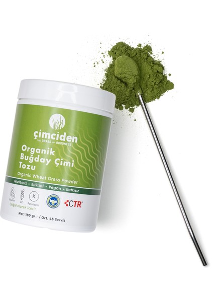 Organik Buğday Çimi Tozu 180 Gr - 45 Servis
