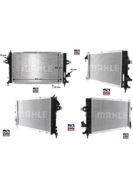 Radyatör 8MK376781041 Astra-H Z13DT (06-) 1.3-1.7 Cdtı (1300269) 1300269 Gold