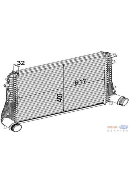 Turbo Radyatörü 8ML376746721 Golf-Vı 1.6 Tdı Caddy-Iıı Jetta Scırocco Touran 1K0145803AF Gold
