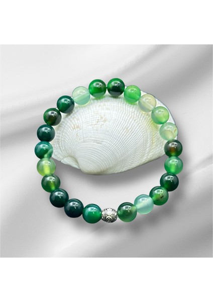 Yeşil Akik Doğaltaş Bileklik