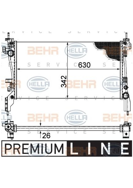 Radyatör 8MK376754564 Fiorino 1.3 Jtd (08-) Klımalı (51790636) 51790636 Gold