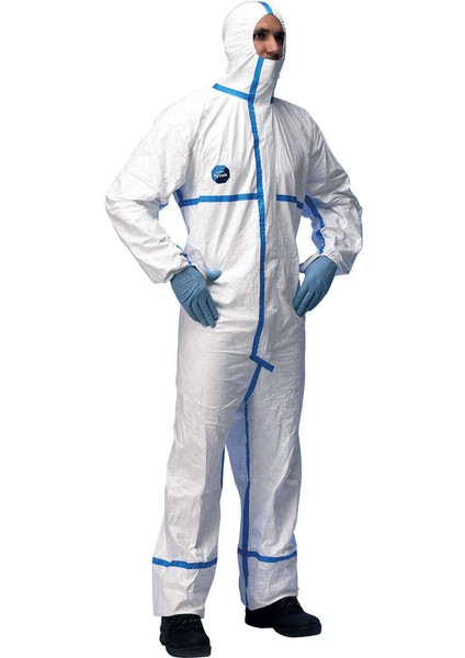 Dupont Tyvek 600 Plus Cha5 Başlıklı Koruma Tulumu