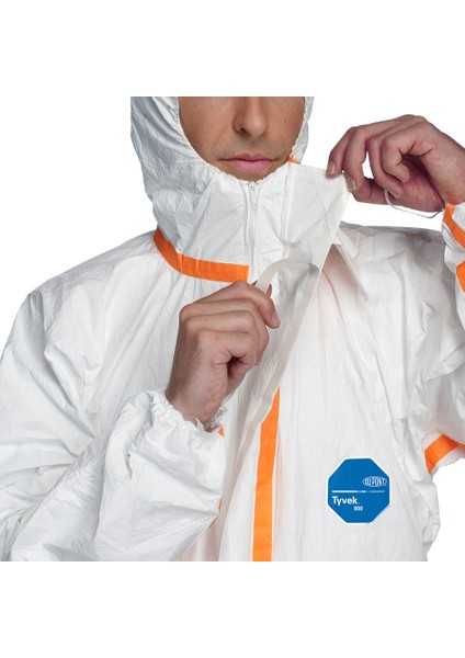 Dupont Tyvek® 800 J Cha5 Başlıklı Koruma Tulumu