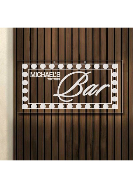 Kişiye Özel Isimli Akrilik Bar TABELASI(38X19CM)-10, Home Bar Tabela, Duvar Dekoru