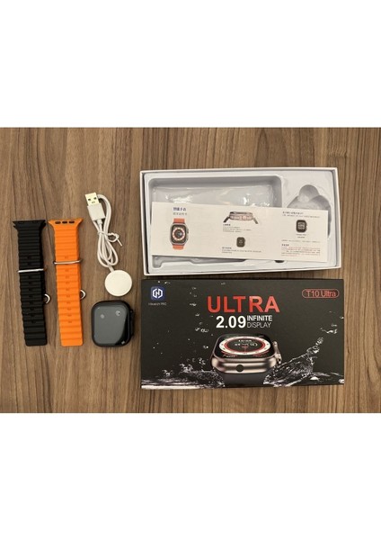 Tekno Trust 2 Yıl T10 Ultra 49MM 1.99" Akıllı Saat Ios/andorid Destekli Arama, Çift Kordon Siyah Ithalatçı
