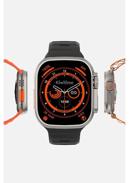 Tekno Trust Watch 8 Pro Dt8 Ultra Titanyum Kasa Dtno1 Bluetooth Arama Android Ios Uyumlu Akıllı Saat Ithala