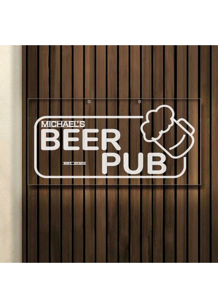 Kişiye Özel Isimli Akrilik Bar TABELASI(38X19CM)-15, Home Bar Tabela, Duvar Dekoru