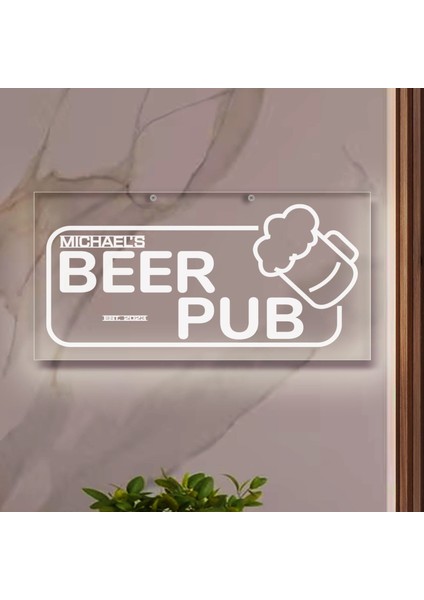 Kişiye Özel Isimli Akrilik Bar TABELASI(38X19CM)-15, Home Bar Tabela, Duvar Dekoru