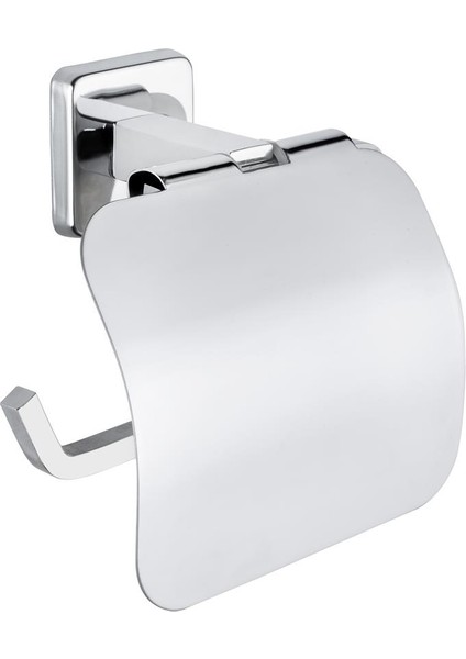 Tema Lüx Kare Plus Banyo Tuvalet Kağıtlığı Kapaklı Wc Kağıtlık Krom