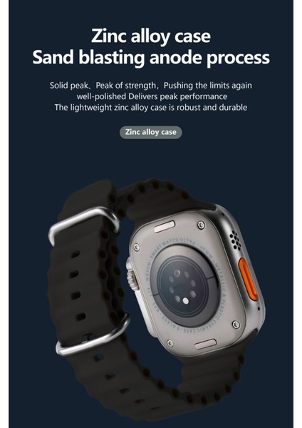 Tekno Trust Gümüş Gs Watch Ultra 2 Gps/nfc/siri Destekli Amoled Ekran Trail Loop Edition Akıllı Saat Siyah Gri