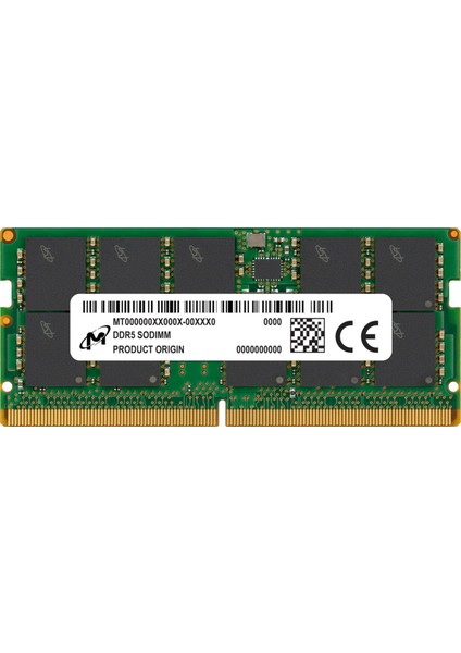 Ddr5 Ecc Sodımm 32GB 2rx8 4800 CL40 Server Ram Bellek MTC20C2085S1TC48BR