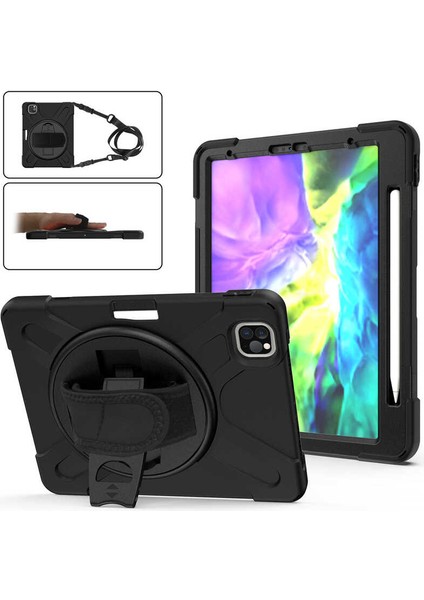 Apple iPad Air 13inç M2/M3 Kılıf Defender Askılı Zırhlı Tank Case A2898 A2899 A2900