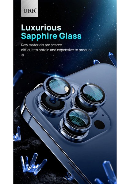 iPhone 15 Pro Sapphire Pvdss Kamera Lens Koruyucu - Gümüş