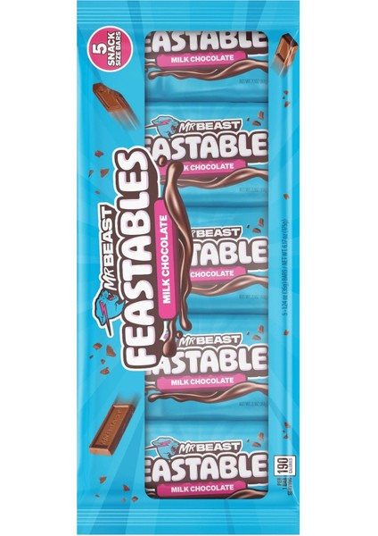 Mr Beast Milk Chocolate Çikolata Bar 5x35gr