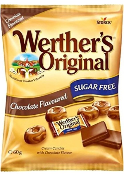 Werther's Original Chocolate Flavour Sugar Free Şekerleme 60gr