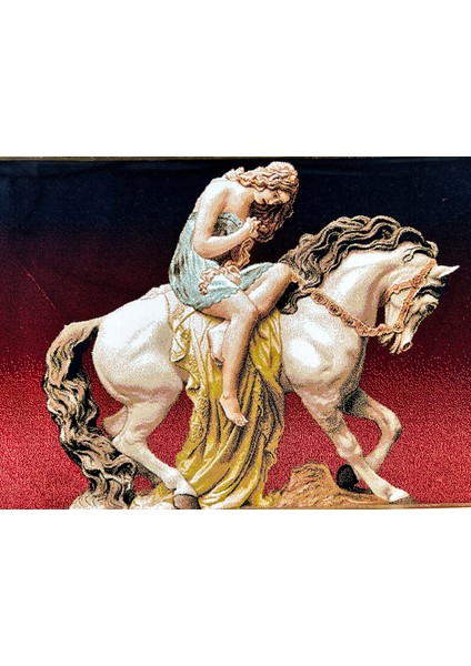 Lady Godiva Halı Tablo 94X75CM - Iran Tebriz Halı Kilim Tablo fiyatları