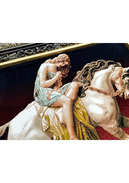 Lady Godiva Halı Tablo 94X75CM - Iran Tebriz Halı Kilim Tablo modelleri