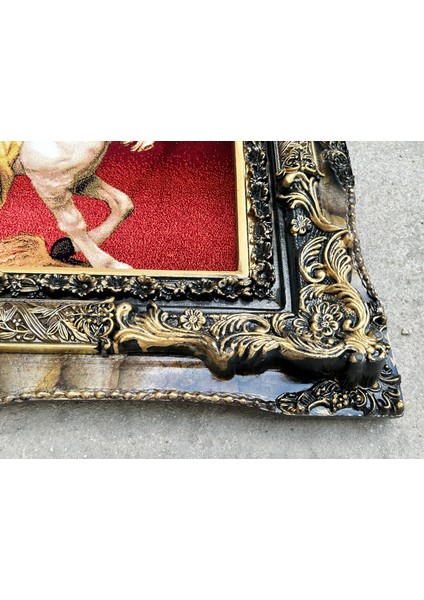 Lady Godiva Halı Tablo 94X75CM - Iran Tebriz Halı Kilim Tablo indirimleri
