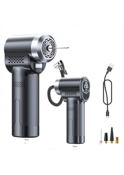 Polham 150PSİ Kablosuz Taşınabilir Lastik Pompası,şarjlı Basınç Göstergeli, Işıklı Hava Kompresörü