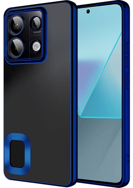Xiaomi Redmi Note 13 Pro 5g Uyumlu Kılıf Kamera Korumalı Logo Gösteren Omega Kapak, Lacivert