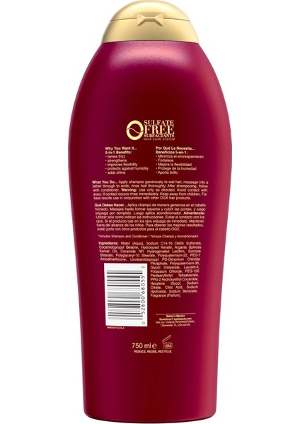 Keratin Oil Kabarma Karşıtı Şampuan 750ML