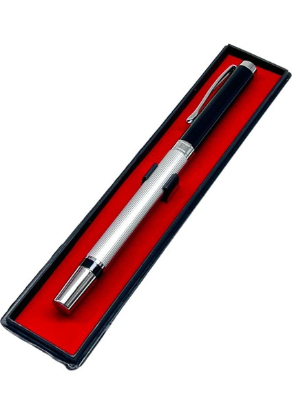 Siyah Gümüş Kutulu Roller Imze Kalemi 1624S