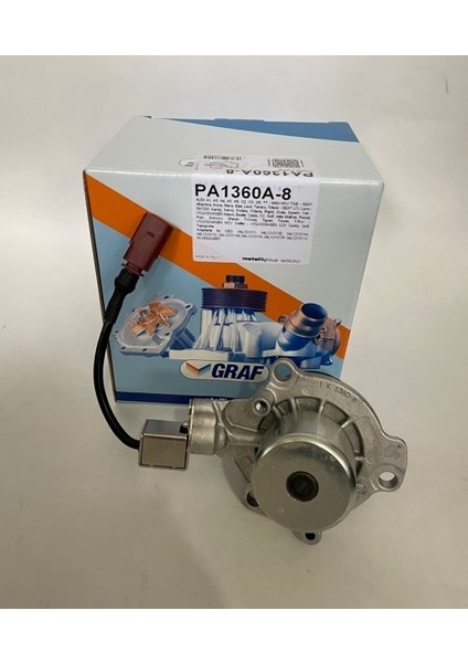 Su Pompası (Müşürlü) PA1360A-8 Golf-Vıı 13-&gt; Superb Caddy Tıguan T6 1.6tdı Clha 04L121011H 04L121011EX Gold