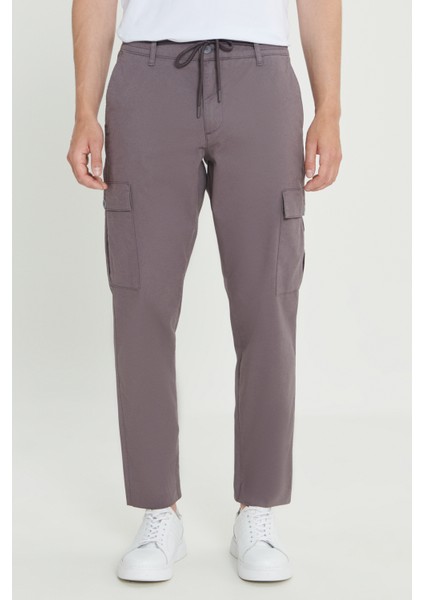 Comfort Fit Rahat Kesim Pamuklu Esnek Yan Cepli Kargo Pantolon
