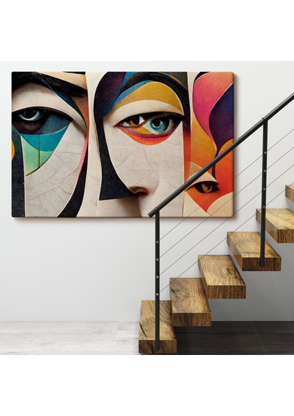 Soyut Yüzler TABLOSU-7217 fırsatları