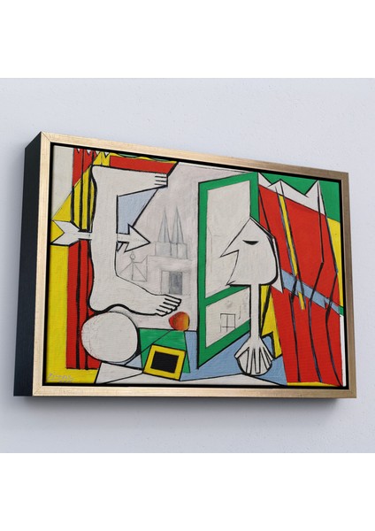 Çerçeveli Pablo Picasso - Açık Pencere Tablo - La Fenetre OUVERTE-7091