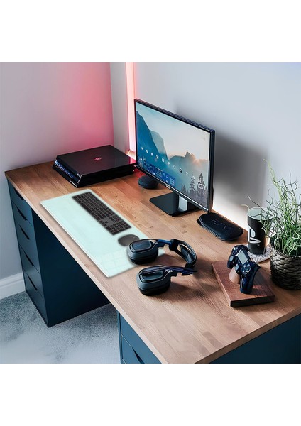 Cam Mouse Pad | Cam Masa Matı | Satina Cam | Large | 40CM x 80CM