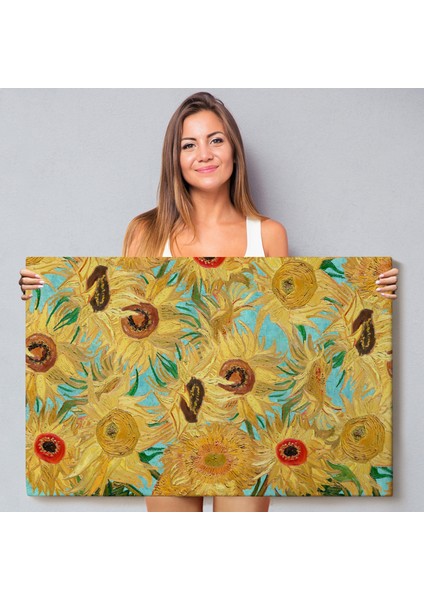 Çerçeveli Vincent Van Gogh - Ayçiçekleri TABLO-7174 fiyatları