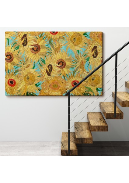 Çerçeveli Vincent Van Gogh - Ayçiçekleri TABLO-7174 fırsatları