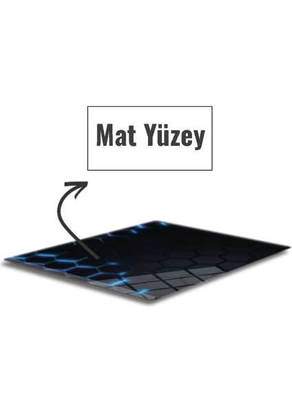 Cam Mouse Pad | Cam Masa Matı | Hex Textured | Small | 18CM x 22CM