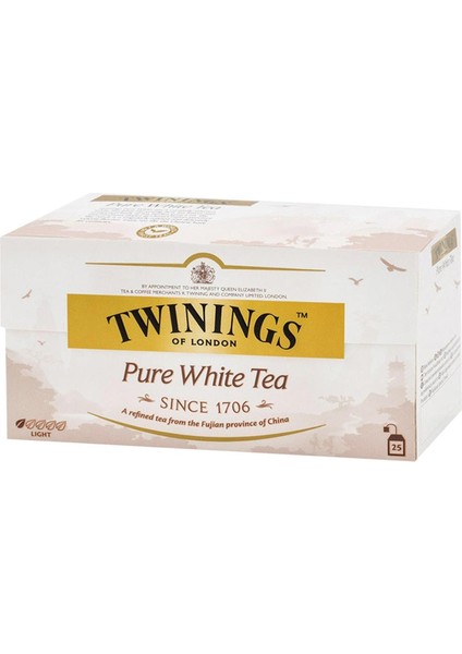 Pure White Beyaz Çay Bardak Poşet 25 Adet
