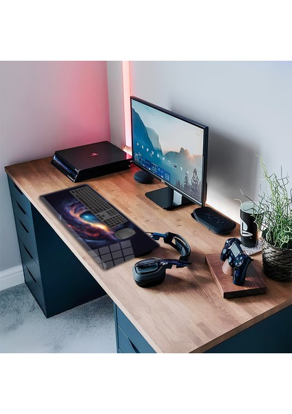 Cam Mouse Pad | Cam Masa Matı | Night Sky | Large | 40CM x 80CM