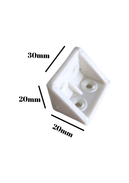 L Bağlantı Plastiği 20*20*30 mm Dolap Köşe Bağlantı Plastiği