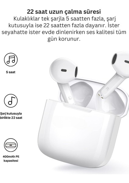 A33 Çağrı Gürültü Engelleyici Özellikli Bluetooth 5.3 Tws Kulaklık