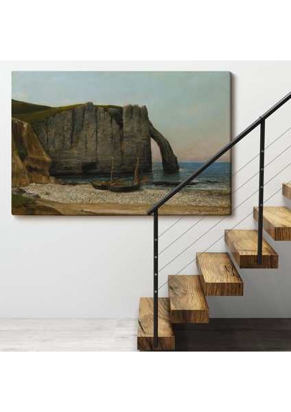 Gustave Courbet - Etretat Kayalıkları TABLOSU-7073