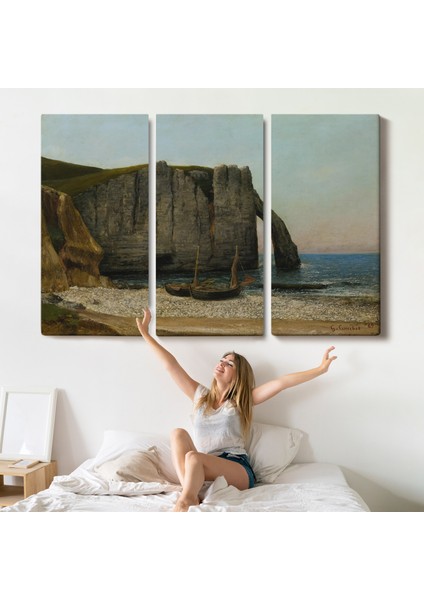 Gustave Courbet - Etretat Kayalıkları TABLOSU-7073