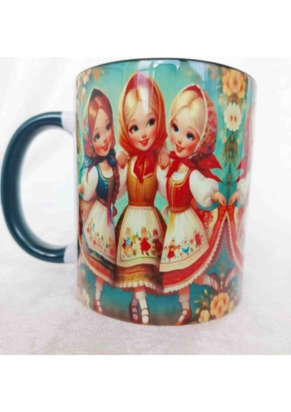 Cici Kızlarr Vintage Baskı Büyük Boy Kupa